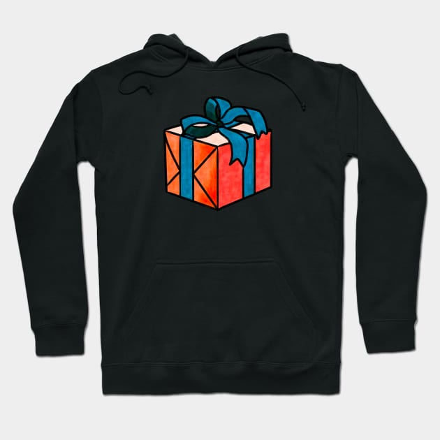 Gift Box Hoodie by Kelly Louise Art